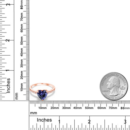 1.39カラット  天然 アイオライト リング 指輪   シルバー925 18金 ピンクゴールド 加工  3月 誕生石