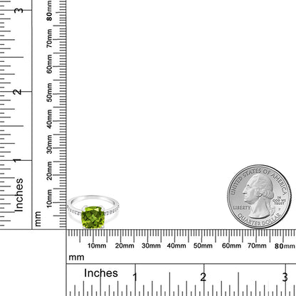 2.57カラット 天然石 ペリドット リング 指輪 シルバー925 8月 誕生石
