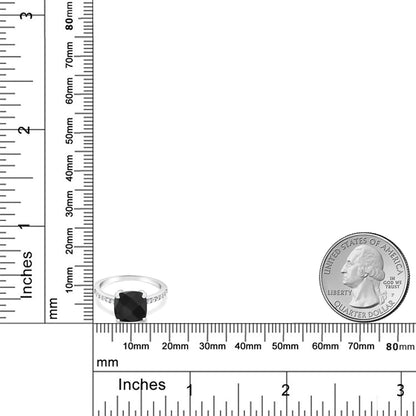 2.23カラット  天然 オニキス リング 指輪   シルバー925  8月 誕生石
