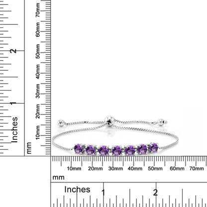 2.31カラット 天然 アメジスト ブレスレット シルバー925 2月 誕生石