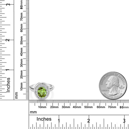 2.36カラット 天然石 ペリドット リング 指輪 シルバー925 8月 誕生石