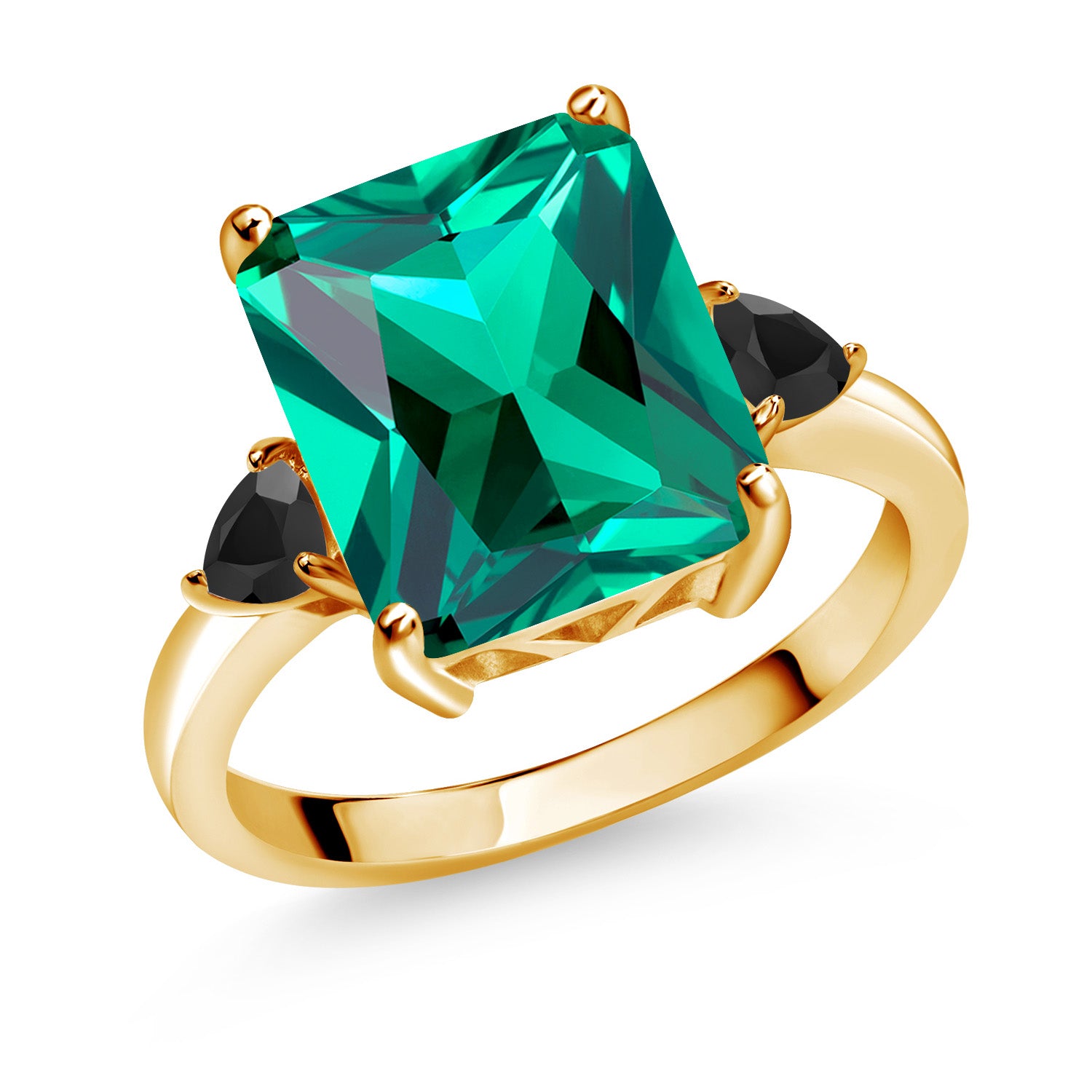 Gem Stone King 5.72カラット ナノエメラルド レディース リング 指輪 シルバー925 18金 イエローゴールド 加 – Gem  Stone King 公式オンラインストア