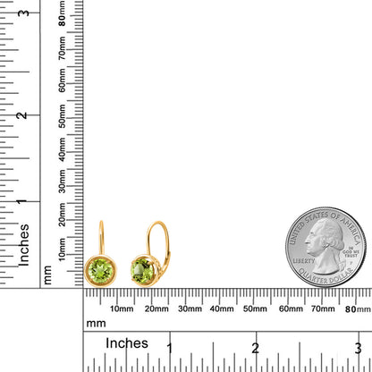 2.9カラット 天然石 ペリドット ピアス シルバー925 18金 イエローゴールド 加工 8月 誕生石