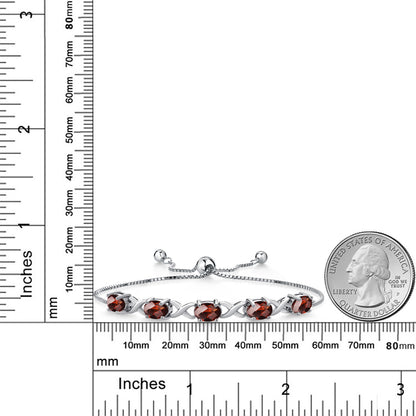 5カラット 天然 ガーネット ブレスレット シルバー925 1月 誕生石