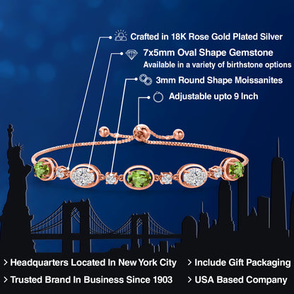 4.2カラット 天然石 ペリドット ブレスレット ラボグロウンダイヤモンド シルバー925 18金 ピンクゴールド 加工 8月 誕生石