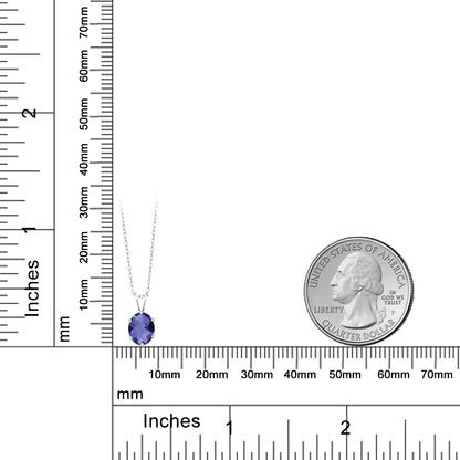 0.65カラット  天然 アイオライト ネックレス   シルバー925  3月 誕生石