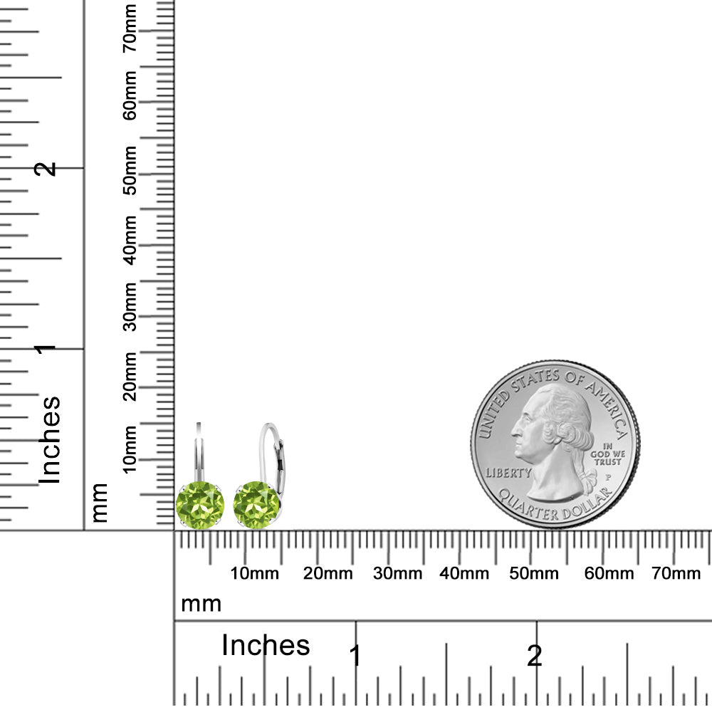 2.7カラット 天然石 ペリドット ピアス シルバー925 8月 誕生石