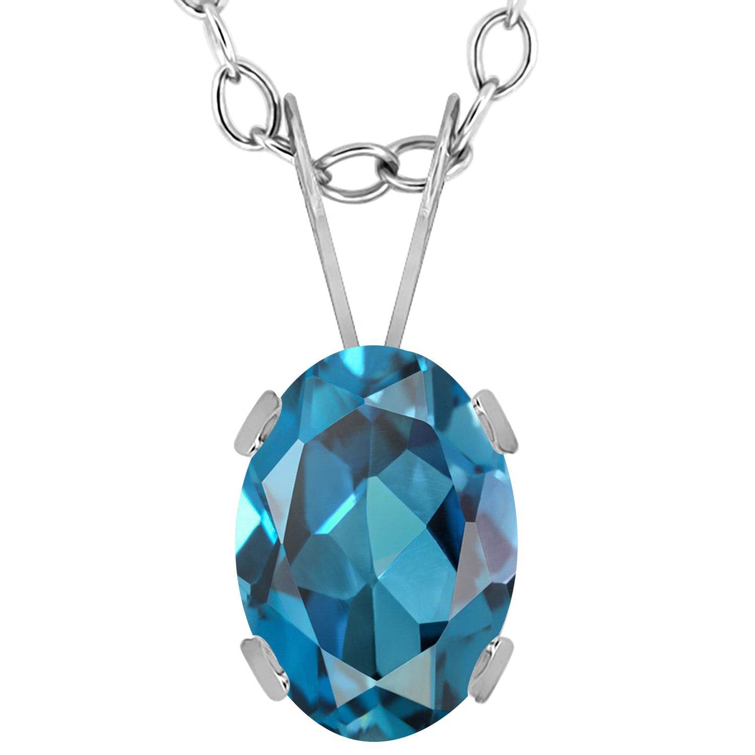 [Ejewelry] レディース ネックレス ブルートパーズ 1ct ペンダント