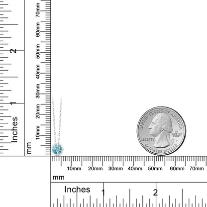 0.85カラット 天然石 ブルージルコン ネックレス シルバー925