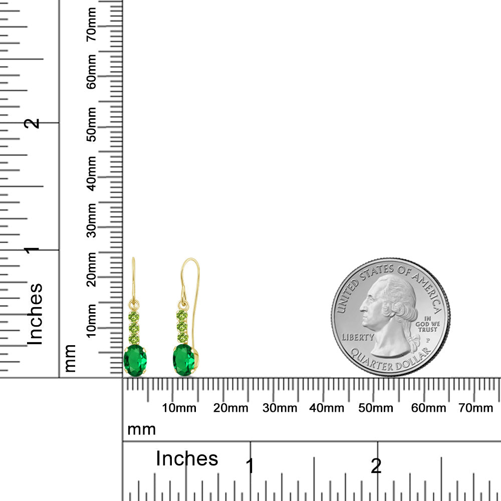 1.1カラット ナノエメラルド ピアス 天然石 ペリドット 10金 イエローゴールド K10 5月 誕生石