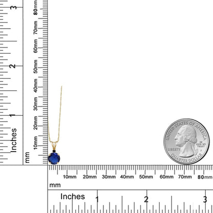 0.77カラット  シンセティック サファイア ネックレス  天然 ブラックダイヤモンド 14金 イエローゴールド K14  9月 誕生石