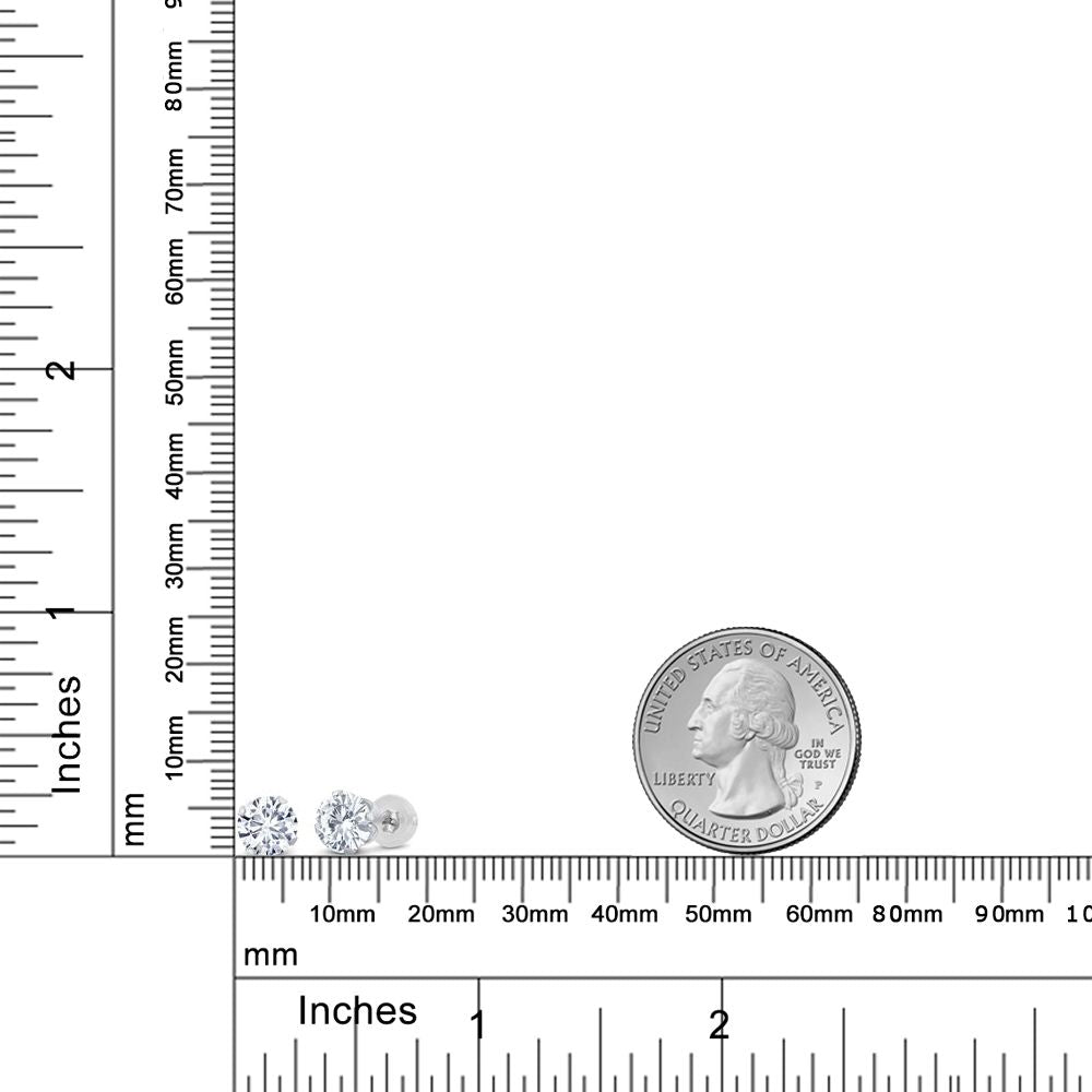 1.6カラット モアサナイト ピアス Charles & Colvard 14金 ホワイトゴールド K14