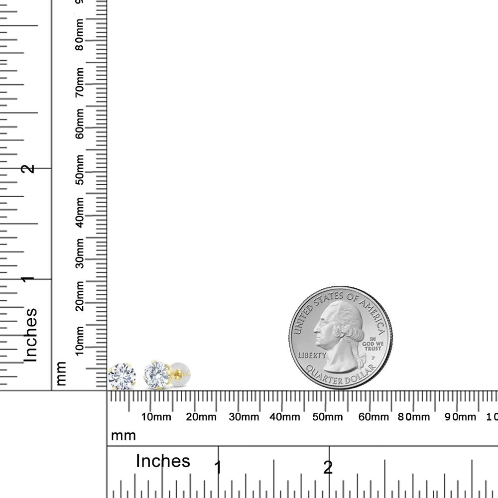 1.6カラット モアサナイト ピアス Charles & Colvard 14金 イエローゴールド K14