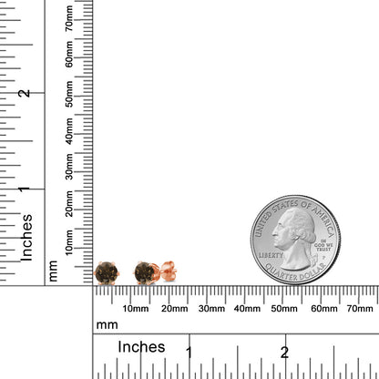 1.6カラット 天然 スモーキークォーツ ピアス ブラス ゴールドプレーティング