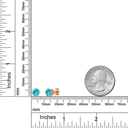 2カラット 天然 スイスブルートパーズ ピアス ブラス ゴールドプレーティング 11月 誕生石
