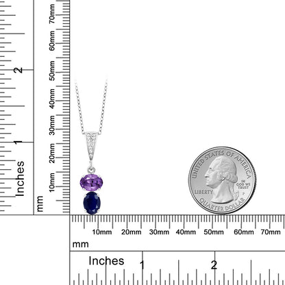 2.86カラット 天然 アメジスト ネックレス 天然 サファイア シルバー925 2月 誕生石