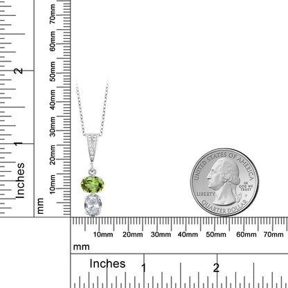 2.7カラット 天然石 ペリドット ネックレス 天然 トパーズ シルバー925 8月 誕生石