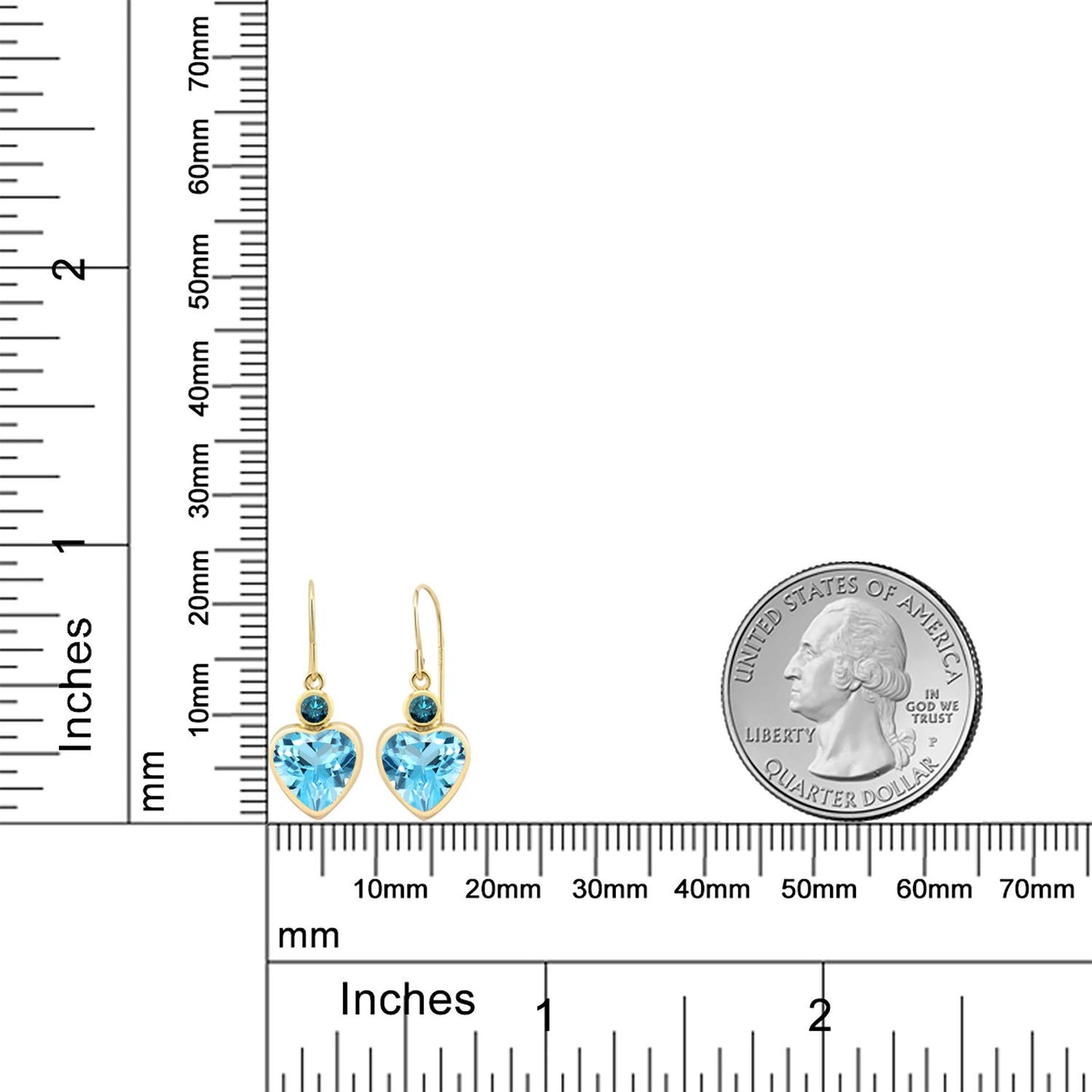 4.74カラット 天然 スイスブルートパーズ ピアス 天然 ブルーダイヤモンド 14金 イエローゴールド K14 11月 誕生石