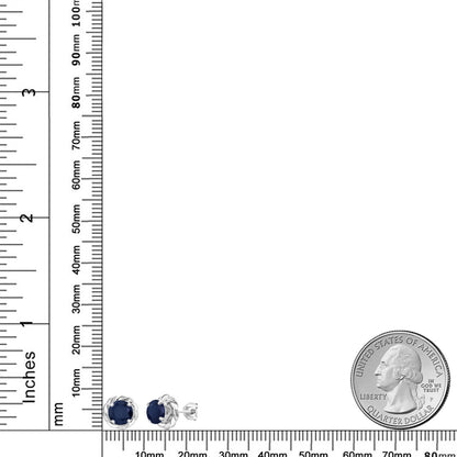 2.2カラット 天然 サファイア ピアス シルバー925 9月 誕生石