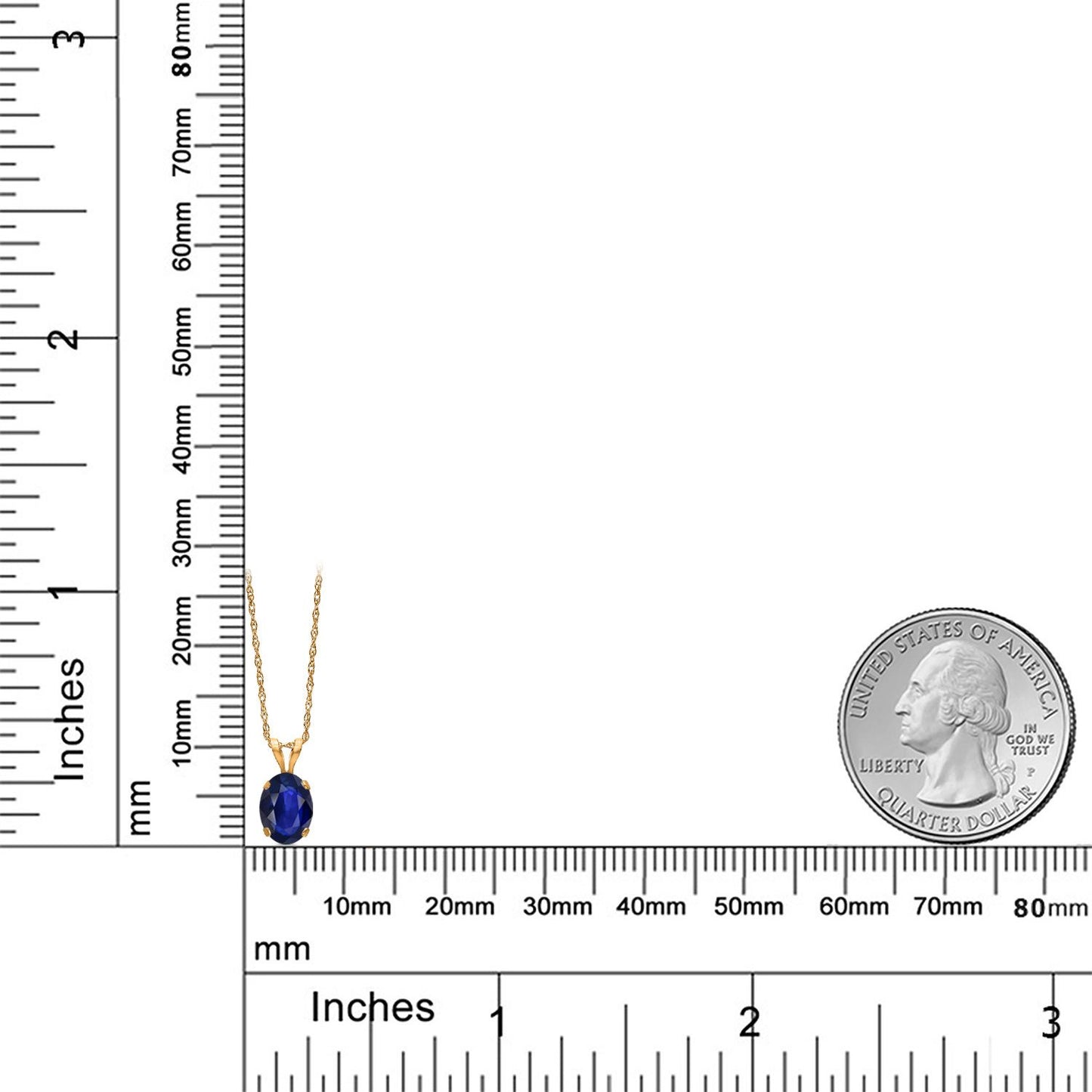 0.57カラット  天然 サファイア ネックレス   14金 イエローゴールド K14  9月 誕生石