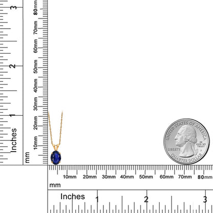 0.57カラット  天然 サファイア ネックレス   14金 イエローゴールド K14  9月 誕生石
