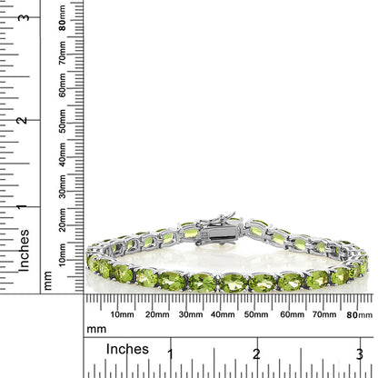 12カラット 天然石 ペリドット ブレスレット シルバー925 8月 誕生石