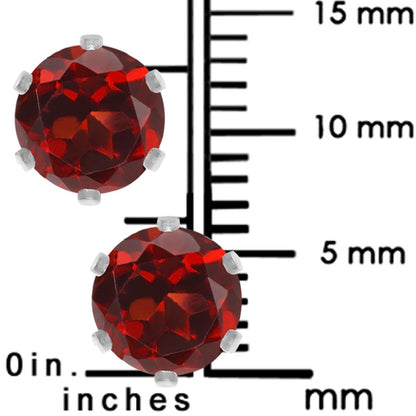 2カラット 天然 ガーネット ピアス ベース 1月 誕生石