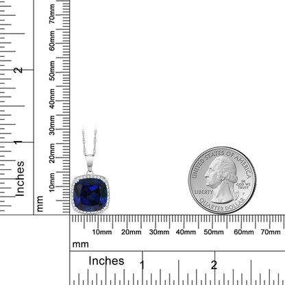 8.77カラット  シンセティック サファイア ネックレス シンセティック ホワイトサファイア 10金 ホワイトゴールド K10 9月 誕生石
