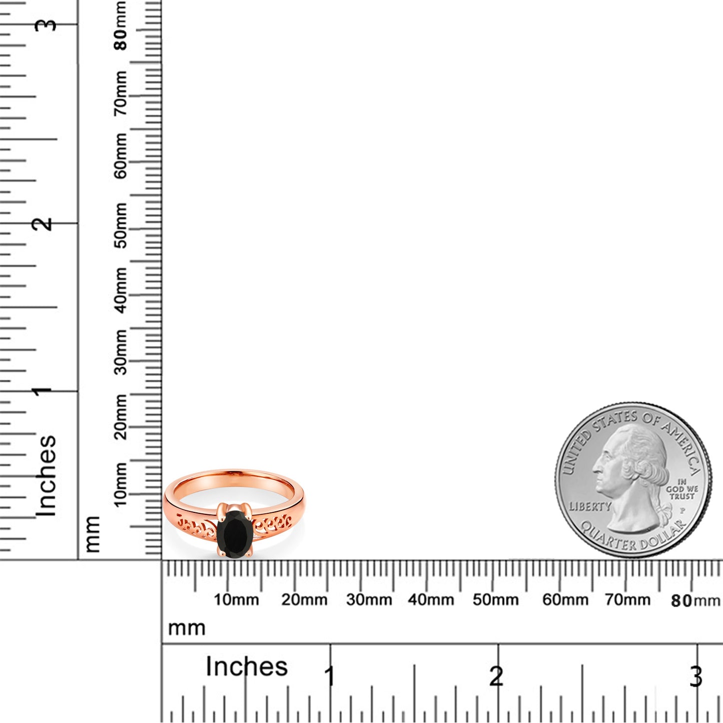 0.7カラット  天然 オニキス 指輪 リング   シルバー925 ピンクゴールド 加工 8月 誕生石