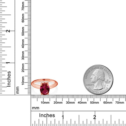 2カラット  シンセティック ルビー 指輪 リング   シルバー925 ピンクゴールド 加工 7月 誕生石