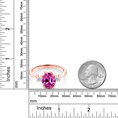 1.17カラット  シンセティック ピンクサファイア 指輪 リング  天然 トパーズ シルバー925 ピンクゴールド 加工 9月 誕生石