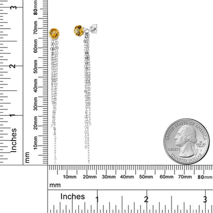 1.45カラット  天然 シトリン ピアス   シルバー925