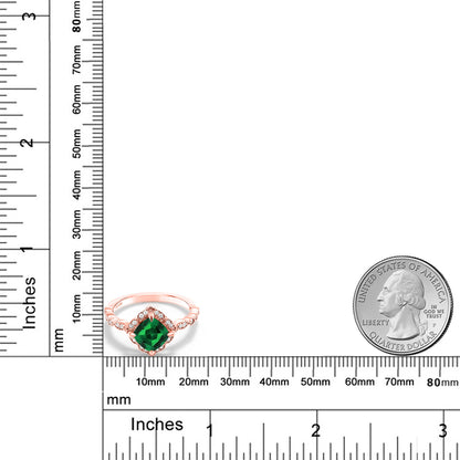 0.99カラット  ナノエメラルド 指輪 リング   シルバー925 ピンクゴールド 加工 5月 誕生石