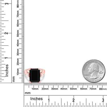 6.67カラット  天然 オニキス 指輪 リング   シルバー925 ピンクゴールド 加工 8月 誕生石