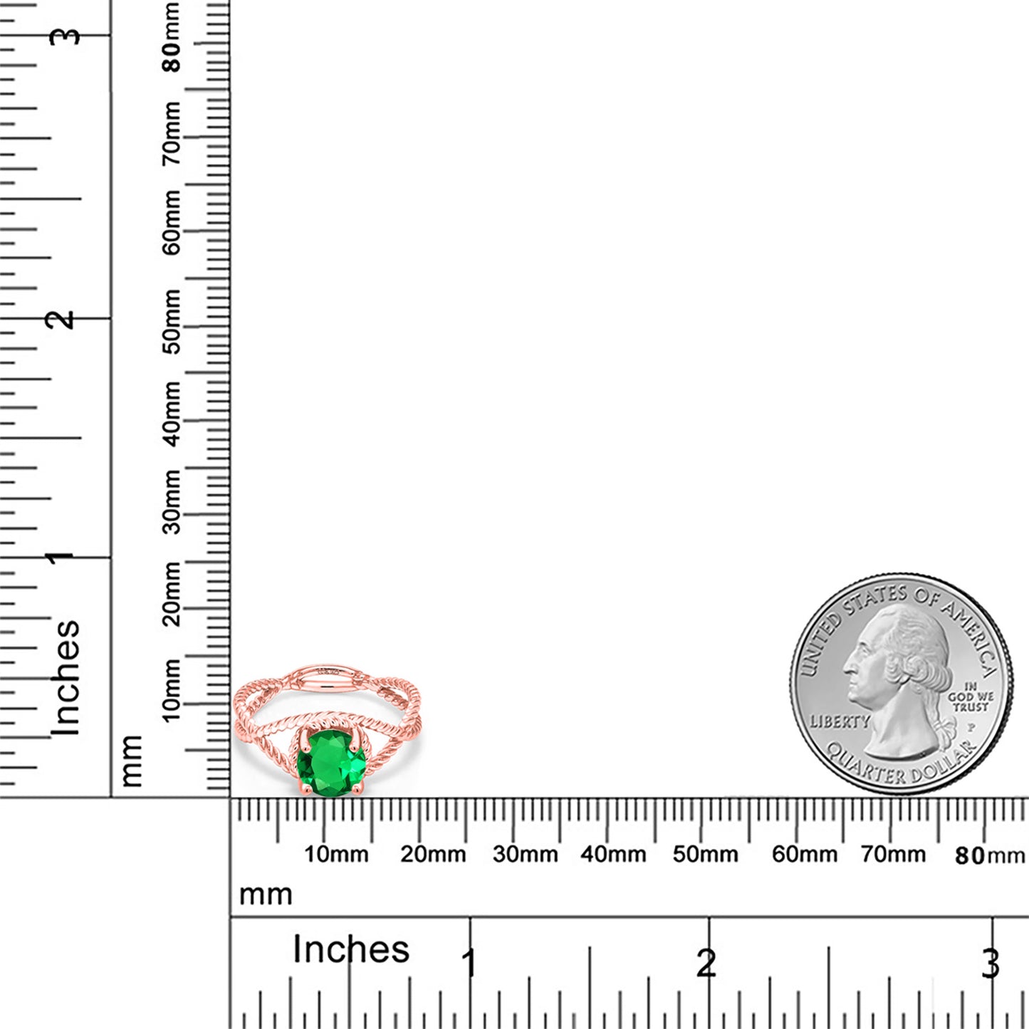 1.22カラット  ナノエメラルド 指輪 リング   シルバー925 ピンクゴールド 加工 5月 誕生石