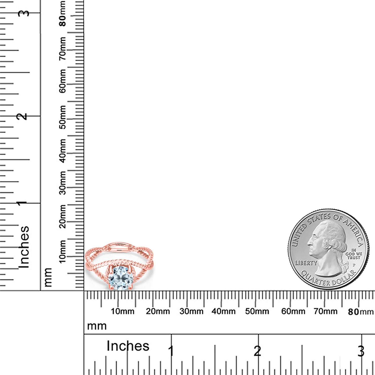 1.7カラット  天然 スカイブルートパーズ 指輪 リング   シルバー925 ピンクゴールド 加工 11月 誕生石