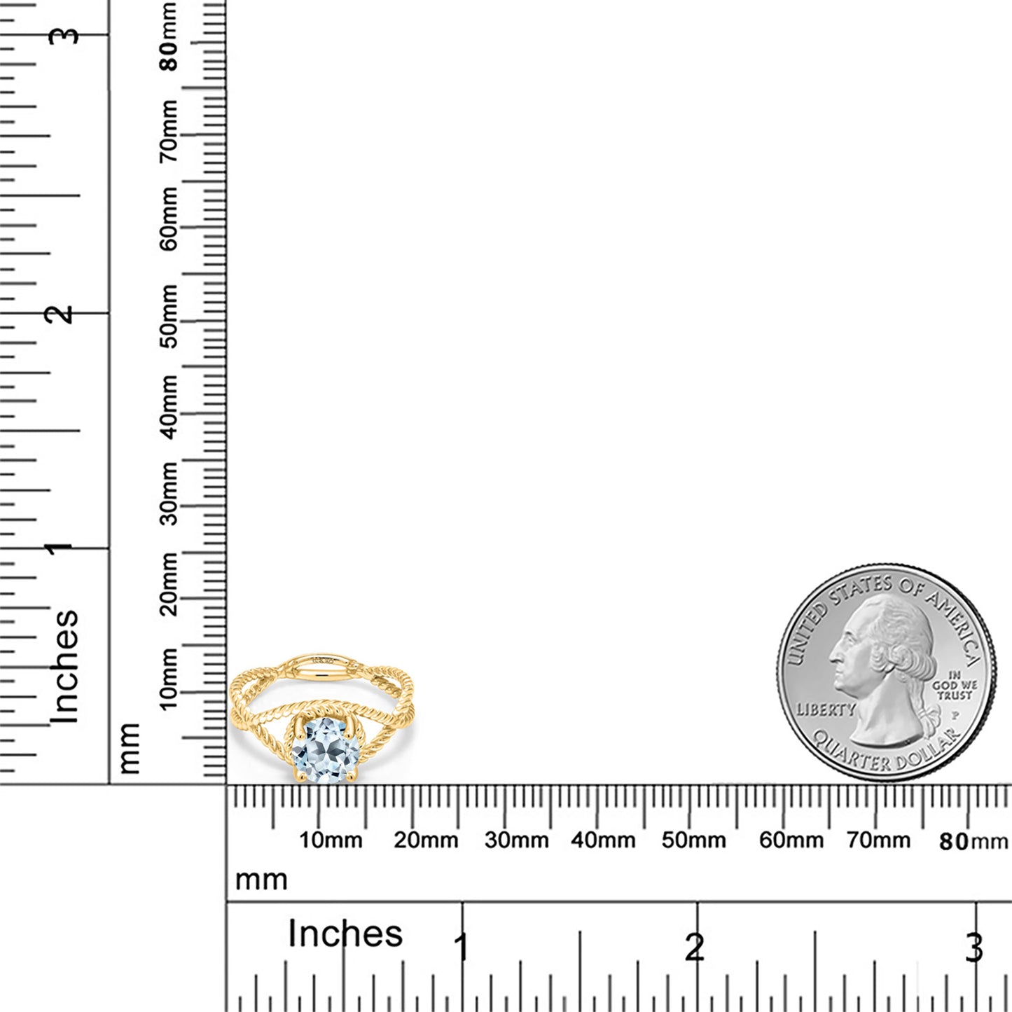 1.7カラット  天然 スカイブルートパーズ 指輪 リング   シルバー925 イエローゴールド 加工 11月 誕生石