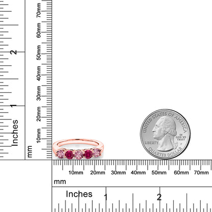 1.04カラット  ピンクラボグロウンダイヤモンド 指輪 リング  シンセティック ルビー シルバー925 ピンクゴールドコーティング