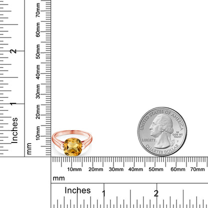 3.22カラット  天然 シトリン 指輪 リング   シルバー925 ピンクゴールド 加工 11月 誕生石