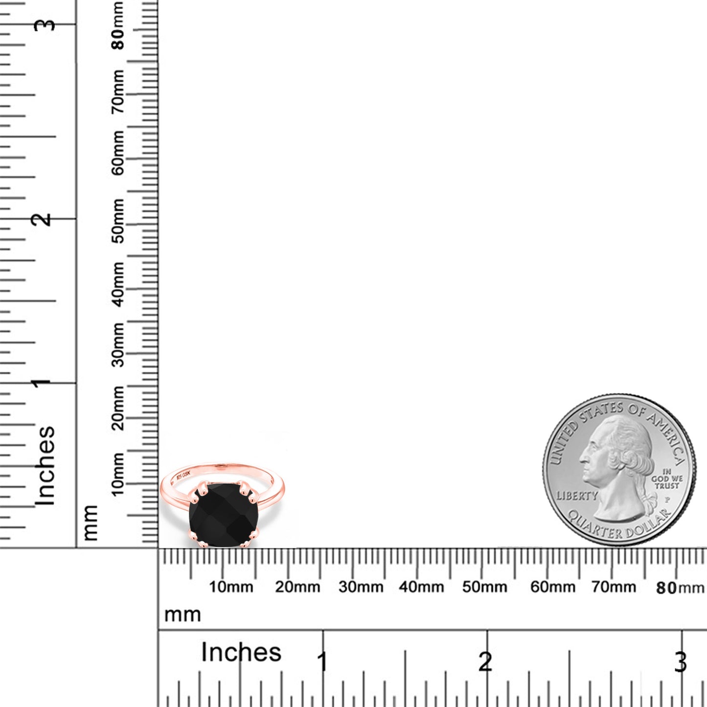 3.8カラット  天然 オニキス 指輪 リング   シルバー925 ピンクゴールド 加工 8月 誕生石