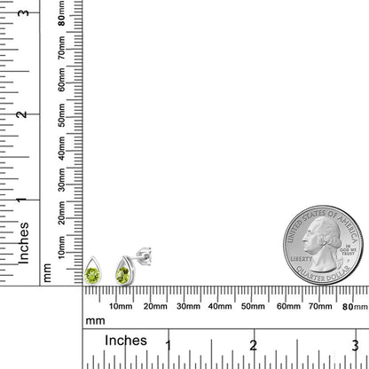 1.1カラット  天然石 ペリドット ピアス   シルバー925