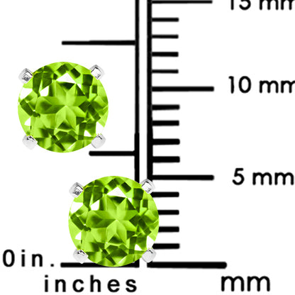 1カラット  天然石 ペリドット ピアス   シルバー925 8月 誕生石